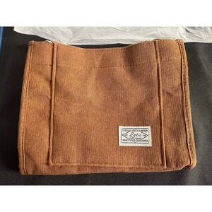 Letu Womens Corduroy Tote Bag Brown Work School Casual Ribbed Shoulder Bag NEW
